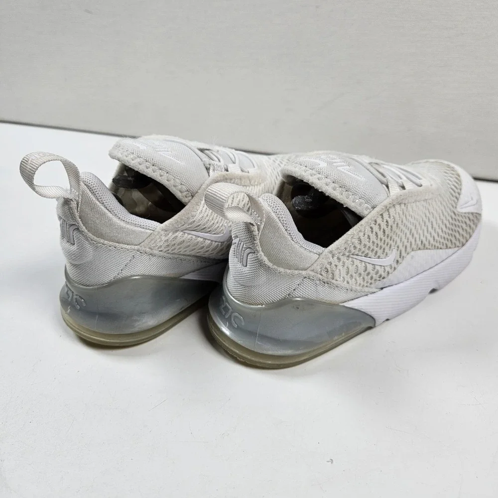 Nike Air Max 270 RT Kids 10C White‎  Platinum DD1646-103 Running Sneakers Shoes